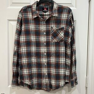 Quiksilver Men’s Flannel Plaid Long Sleeve Shirt M